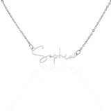 Personalized name necklaces!  These trendy necklaces look great with any outfit and are the perfect gift idea for friends and loved ones.
