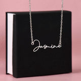Personalized name necklaces!  These trendy necklaces look great with any outfit and are the perfect gift idea for friends and loved ones.