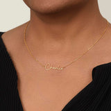 Personalized name necklaces!  These trendy necklaces look great with any outfit and are the perfect gift idea for friends and loved ones.