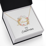 Personalized name necklaces!  These trendy necklaces look great with any outfit and are the perfect gift idea for friends and loved ones.