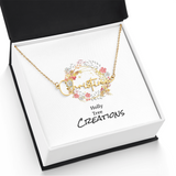 Personalized name necklaces!  These trendy necklaces look great with any outfit and are the perfect gift idea for friends and loved ones.