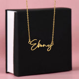Personalized name necklaces!  These trendy necklaces look great with any outfit and are the perfect gift idea for friends and loved ones.