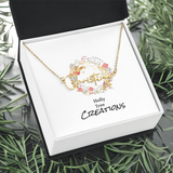 Personalized name necklaces!  These trendy necklaces look great with any outfit and are the perfect gift idea for friends and loved ones.