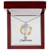 Beautiful birth flower necklace!