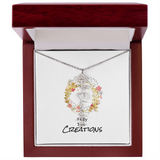 Beautiful birth flower necklace!