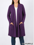 Lightweight summer duster with front pockets