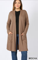 Lightweight summer duster with front pockets