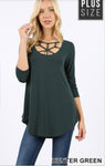 3/4 sleeve cage detail swing top