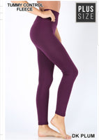 Women's High Waist Tummy Control Seamless Fleece Leggings