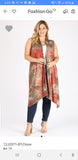 Tie dyed duster vest