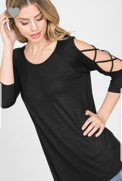 Cold shoulder top