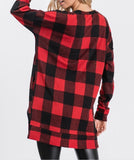 Long sleeved plaid tunic